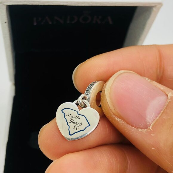 ✨🔥Pandora Myrtle Beach Charm South Carolina Beach Charm Flip flop charm - Picture 2 of 3